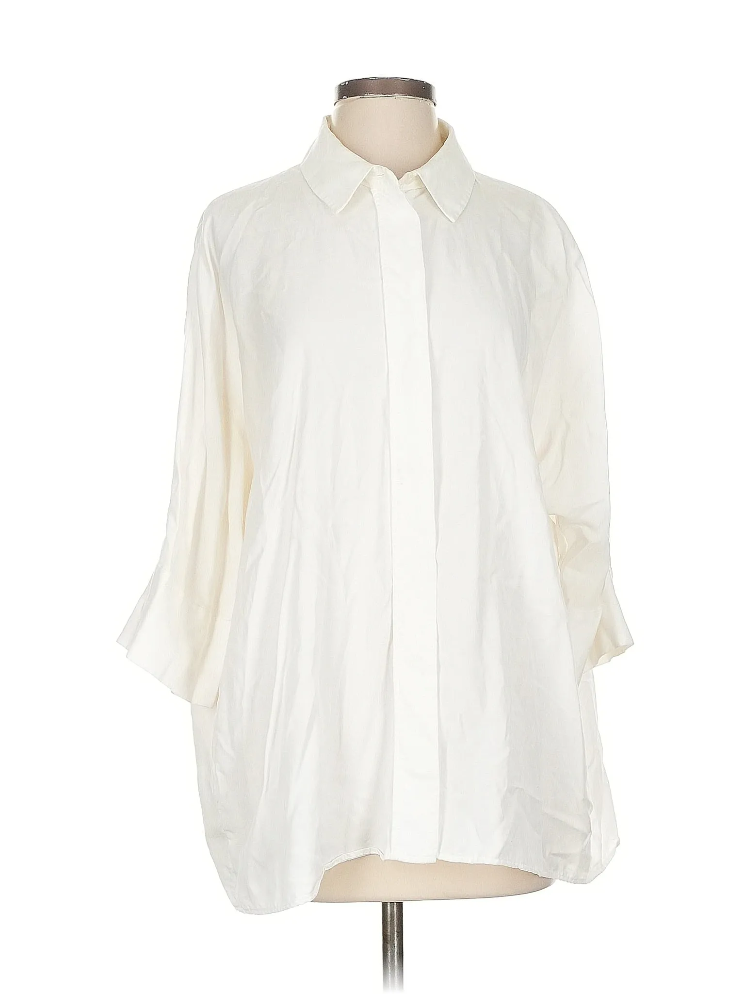 3/4 Sleeve Button Down Shirt