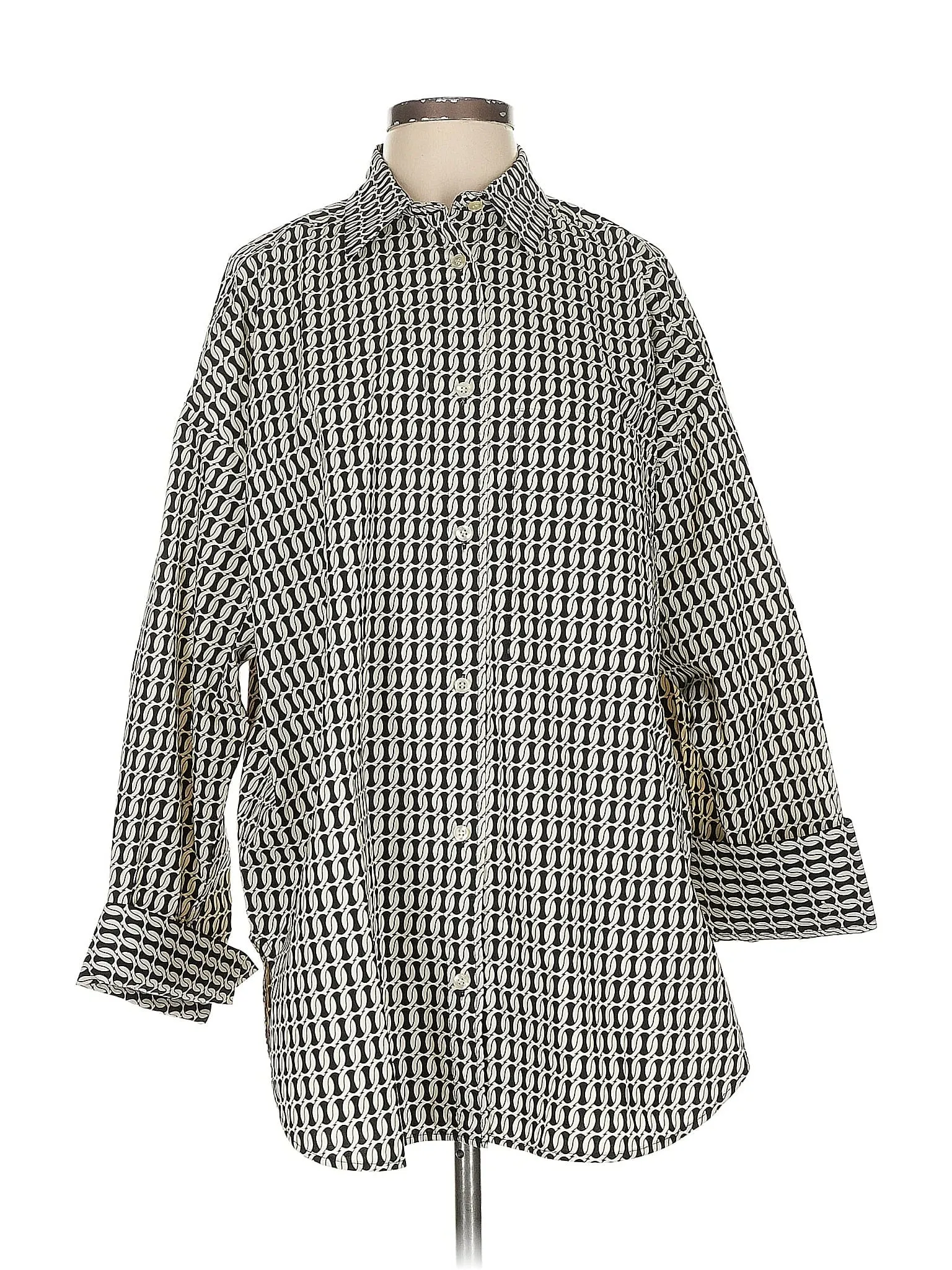3/4 Sleeve Button Down Shirt