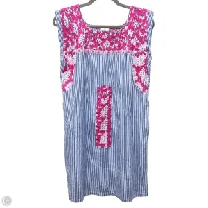 Dress Casual Midi By Cmc In Blue & Pink. Size: S